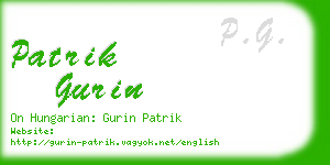 patrik gurin business card
